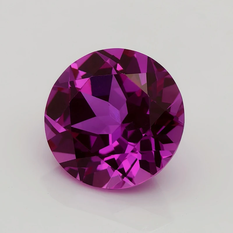 

Lab Grown Sapphire Hot Pink Color Round Loose Gemstones 8.0mm With AGL Certificate for Jewelry Making
