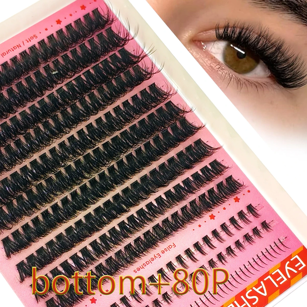 Manga Wimpern-Cluster 10-18mm DIY Wimpern-Cluster 180p Bottom Thorn Cluster Fairy Verlängerte Wimpern-Cluster mit Spike Wimpern Make-up – Detail 11