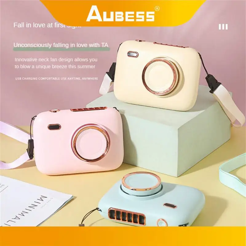 旅行用ミニストラップブレードレスカメラファン,ハンギングネックファン,シンプル,ポータブル,USB充電,小型,便利