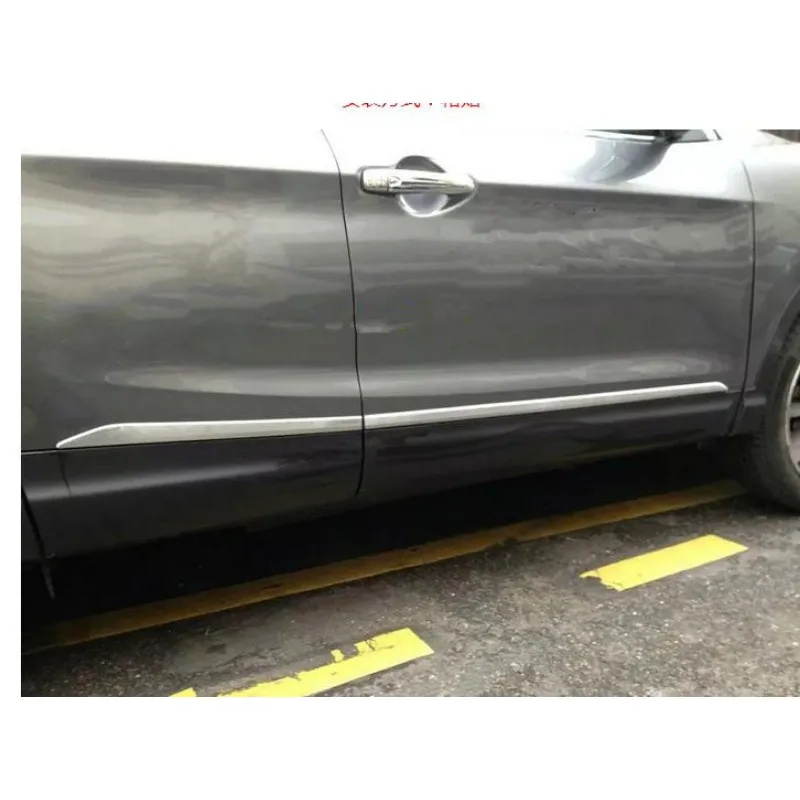 Fit For Nissan Qashqai 2014 2015 2016 2017 J11 Chrome Body Molding Door Side Line Trim Cover Surround Styling Guard Garnish