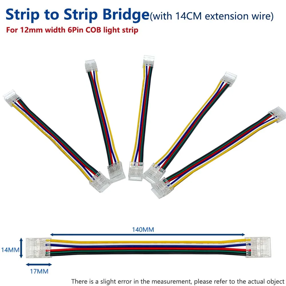 5PCS 6Pin COB LED Strip Connector