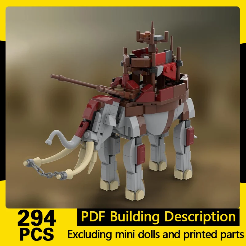 Ring Movie Model MOC Building Bricks Siege Giant War Elephant Modular Technology Gifts Holiday Assemble Children Toys Suit