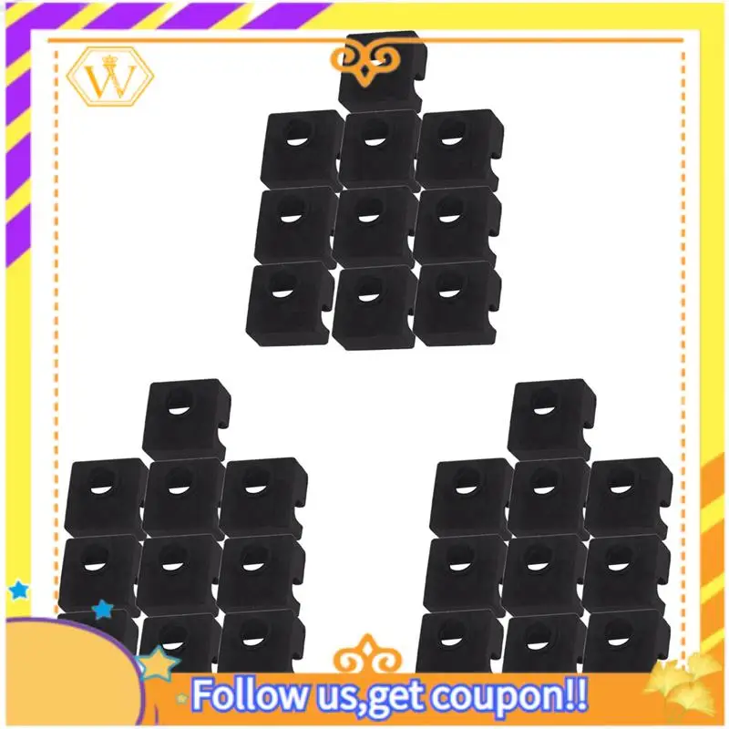 

Latest-30Pcs/Lot 3D Printer Nozzle Silicone Socks Cover Heating Insulation Case For Heater Block For Ender-3 CR-10 Extruder