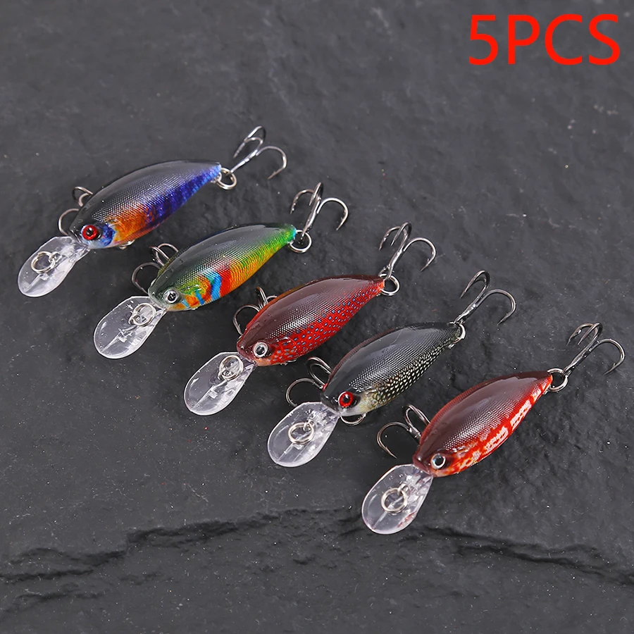 5pcs Jerkbait Minnow Artificial Bait Kit Topwater Wobbler For Trolling Fish Pike Carp Fishing Tackle Crankbait Fishing Lures Set