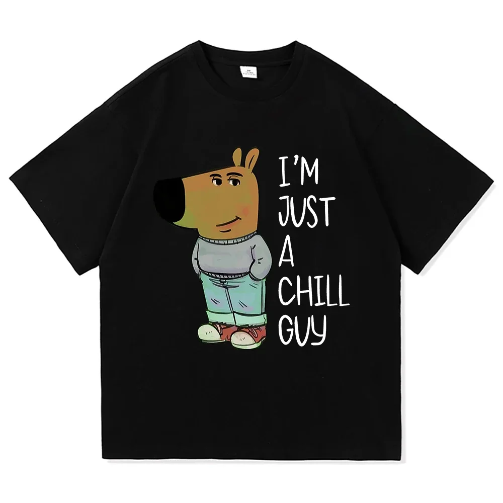 I'm Just A Chill Guy T Shirts Summer Fashion Men/Women Aesthetic Funny Cute Tshirt High Quality Cartoon Vintage Cotton Tee Shirt