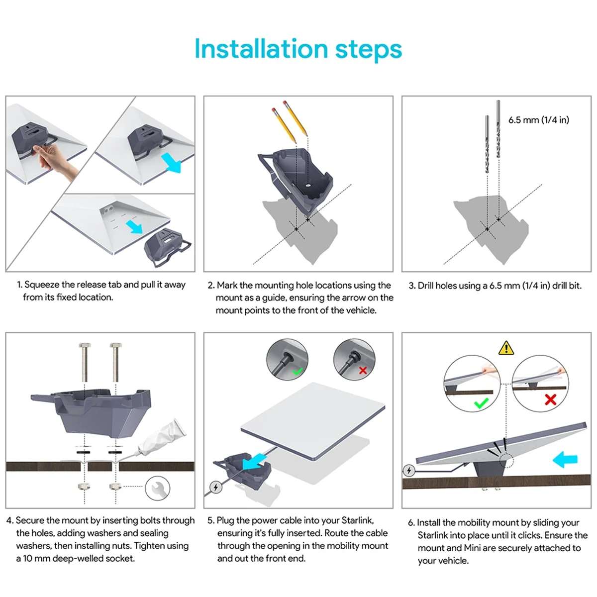 【livraison-rapide-】{pour-la-version-mini-du-support-de-montage-mobile-compatibilite-du-support-de-mobilite-starlink-mini-starlink-mini