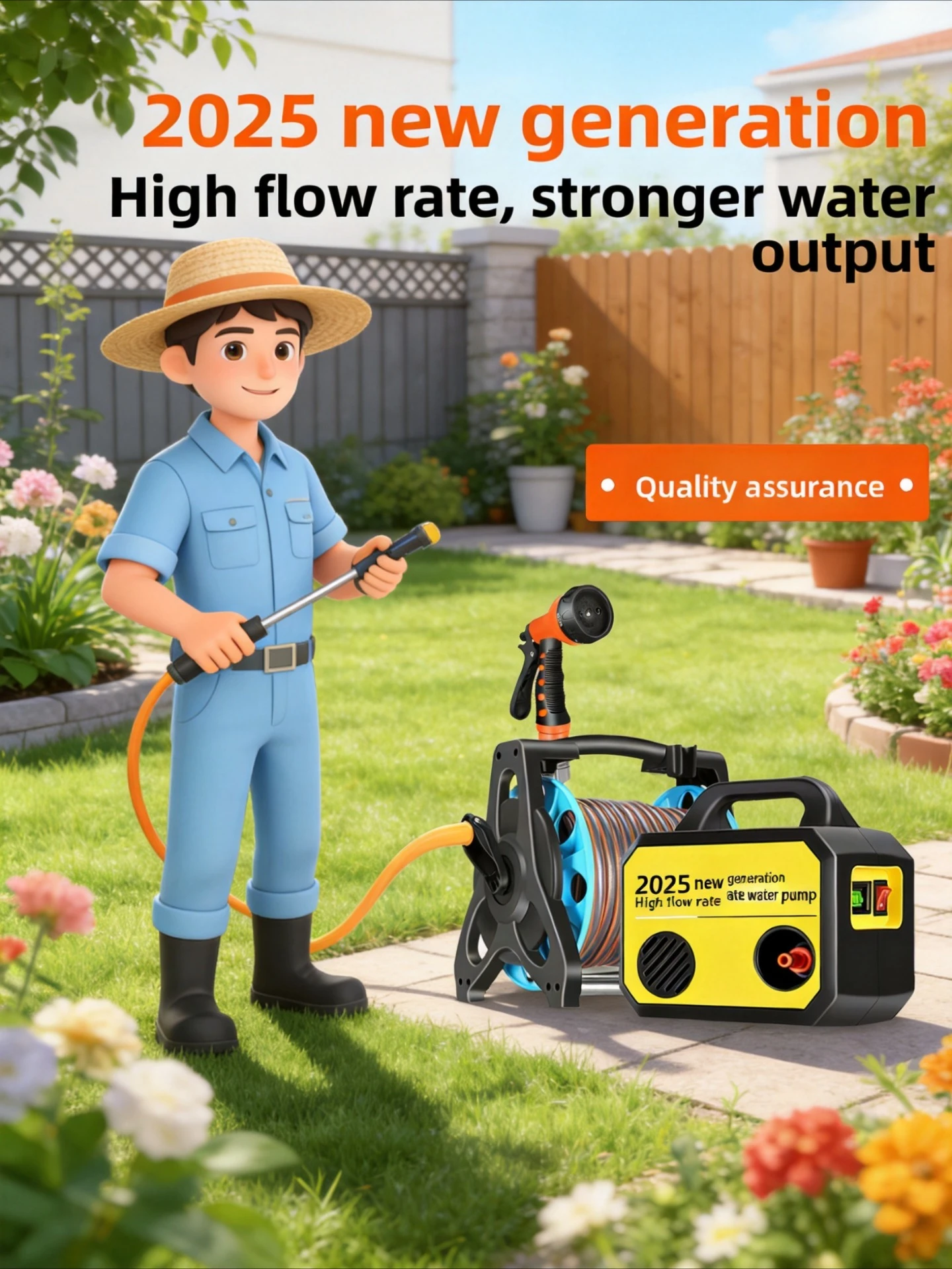 Lithium Rechargeable Water Pump, Household Agricultural Irrigation Pump for Vegetable Garden Watering