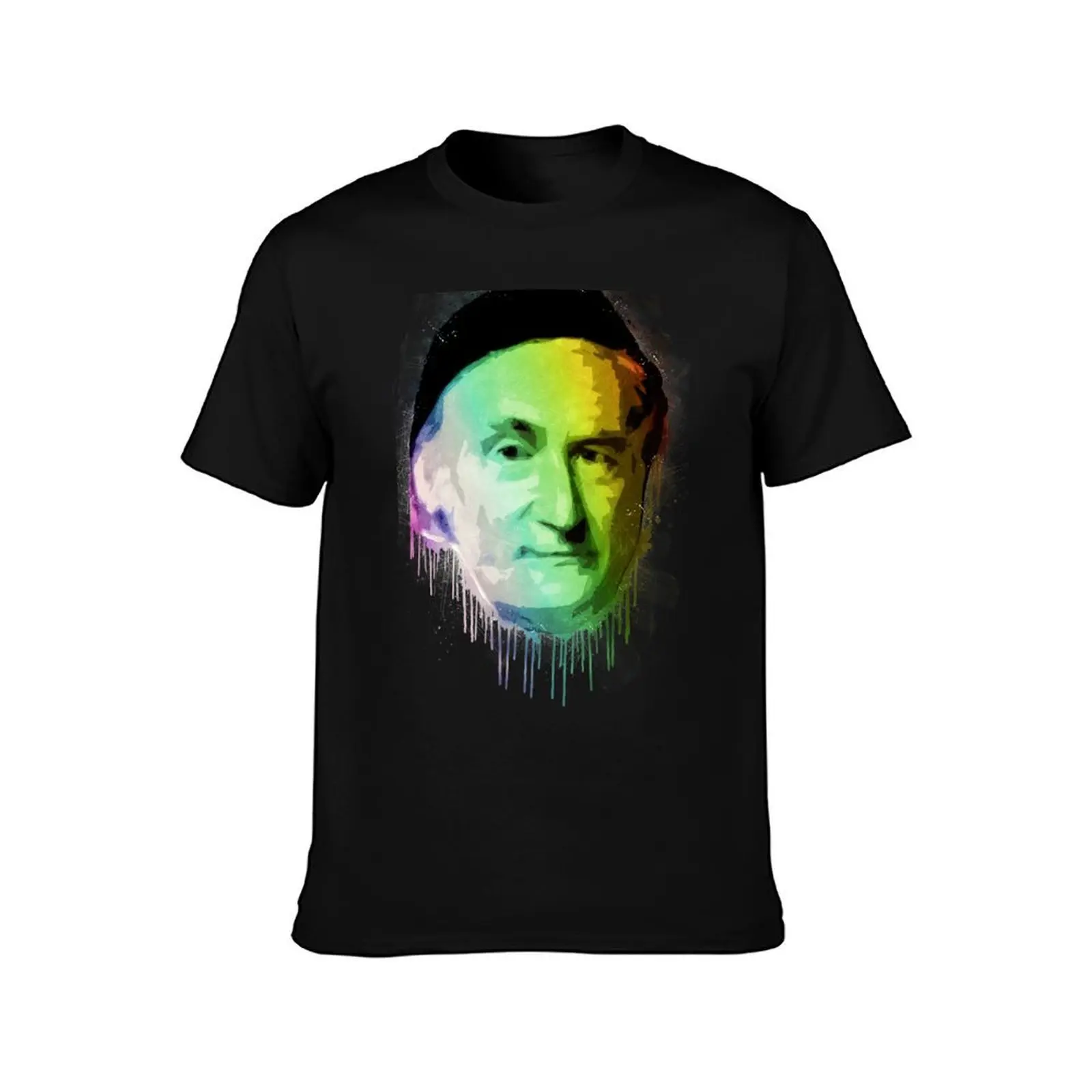 Carl Friedrich Gauss Urban Grunge Painting Rainbow Spectrum T-Shirt, Summer Casual Cotton Tee, Oversized Streetwear Tops