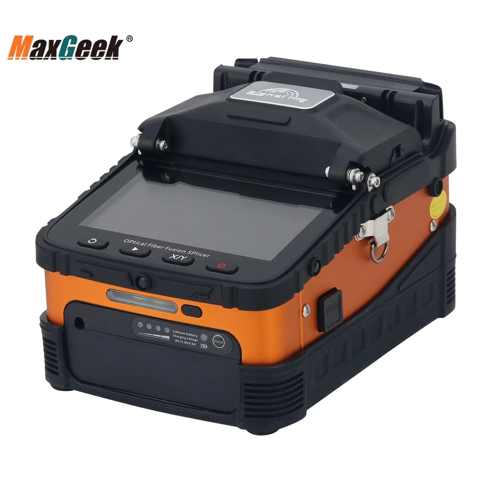 AI-5Pro Optical Fiber Fusion Splicer 6-Motor Auto Focus 8s Splicing with 5-inch Color Screen for Security Monitoring Projects