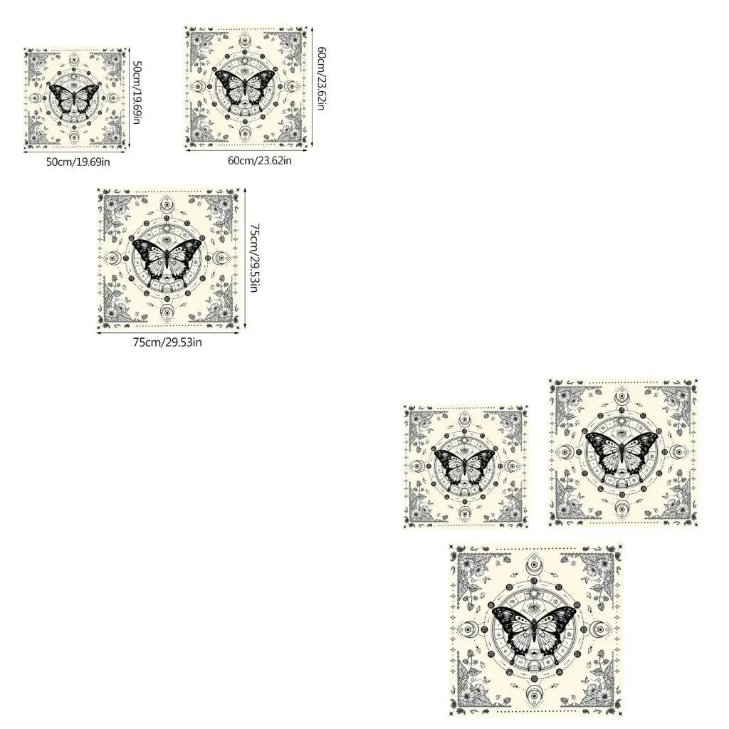 

652f Луна Бабочка Астрологий Таротс Торговые Алтари Тямовая дивнация скатерть