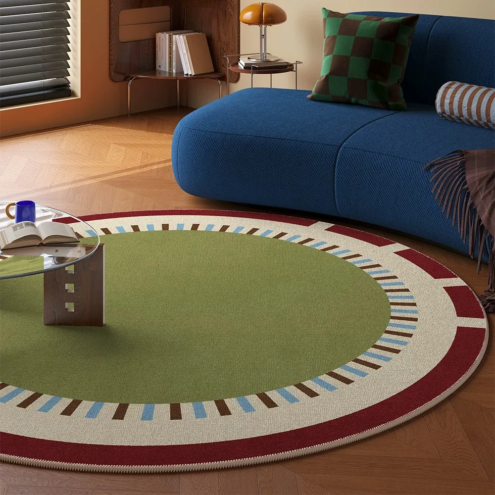 Round Living Room Carpet Modern Minimalism Light Luxury Home Decoration Rugs Bedroom Bedside Floor Mat Anti-slip Washable Rug 러그