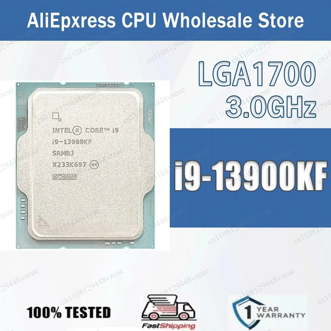 10nm Raptor Lake DDR5-5600 / DDR4-3200 MHz SRP77 LGA 1700 Intel Core i9-13900KF 24 Core 32 Thread 3.0GHz 125W 36MB Cache