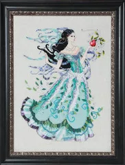 

11CT/14CT/18CT Sky blue fabric Counted Cross Stitch Kit Angel of Spring Fairy Goddess with Violin SNOW GIRL MD143 angel 3