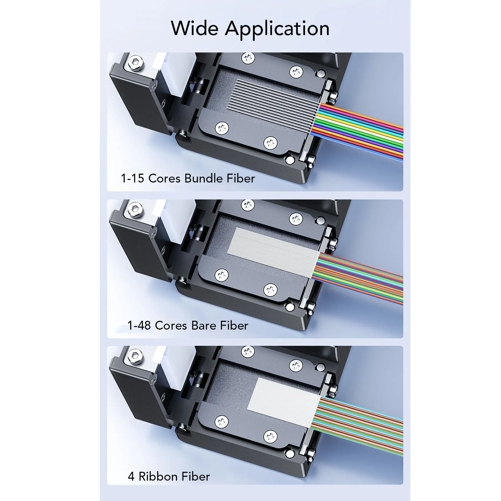 Optic Thermal Stripper 8 Levels Temperature Automatic Heating  Hot Stripping Tool for 2-24 Cores Ribbon Fibers