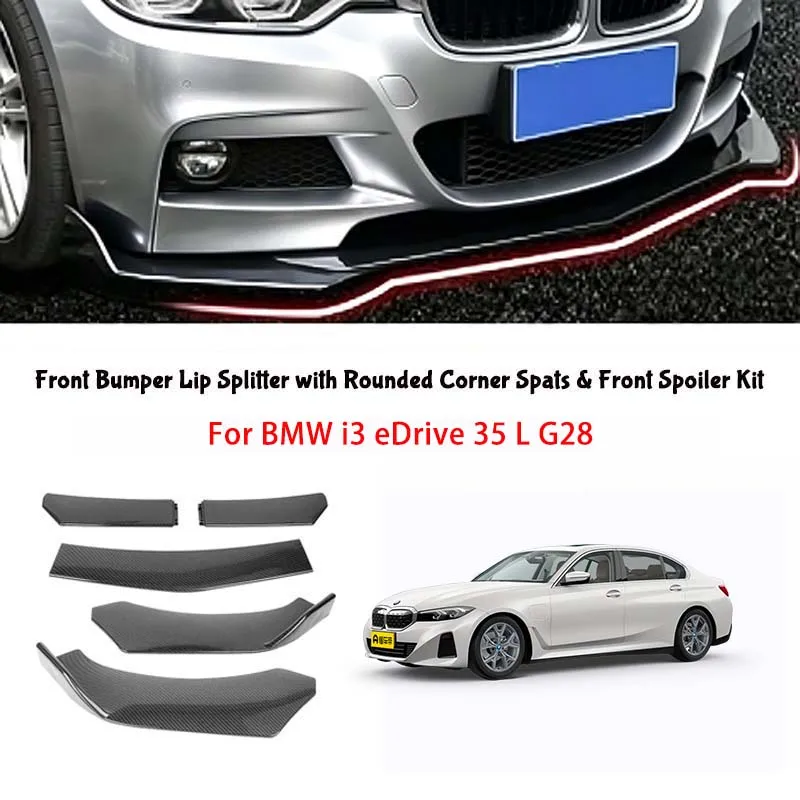 5-Segment Adjustable Front Bumper Lip Splitter Body Kit For BMW i3 eDrive 35 L G28