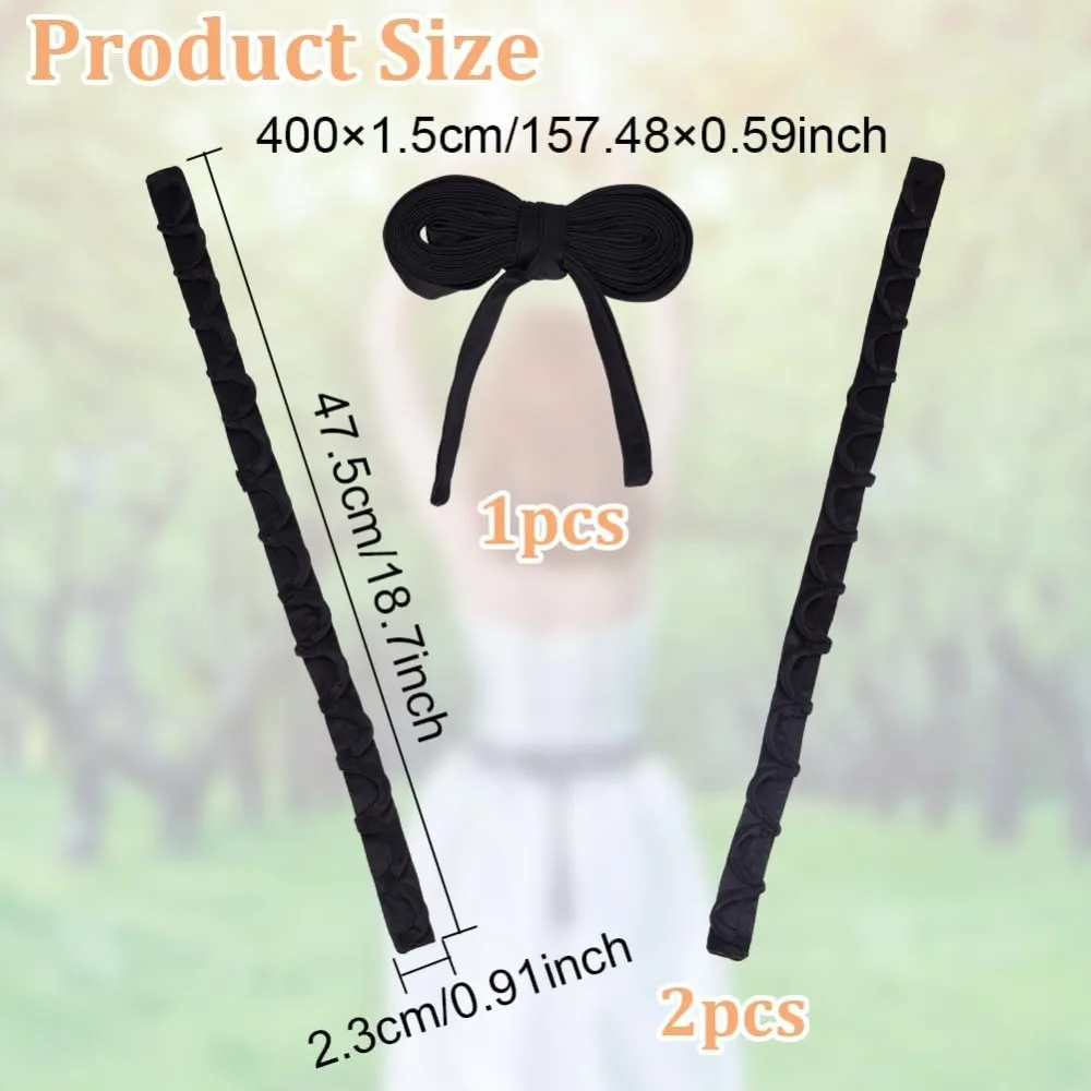 1 Set Women's Wedding Dress Zipper Replacement Dress Loops Adjustable Fit Satin Corset Back Kit Lace-up Formal Prom Dress Black