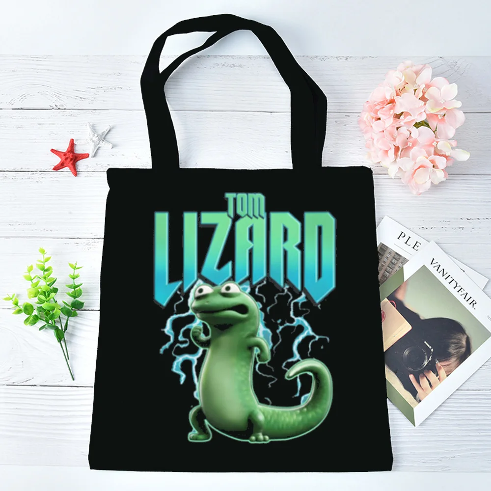 Tom Lizard tote bag grocery shoulder  shopper canvas  einkaufstasche femme