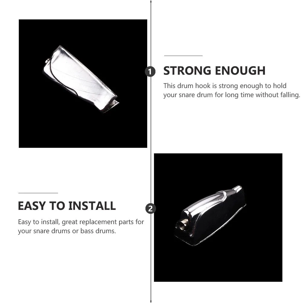 

2 Pcs Drum Set Ear Metal Parts Snare Lug Connector Single-end Claw Hook Ended Iron