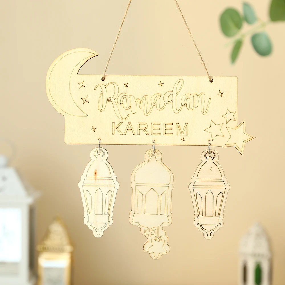 Ramadan Decoratie Eid Mubarak Banner Wegwerp Servies Papieren Plaat Cup Islamitische Moslim Vakantie Party Decor Supplies