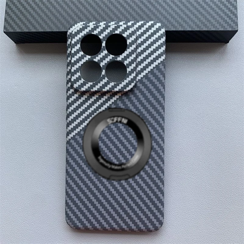 Luxury For Magsafe Leather Shockproof Case For Xiaomi 14 13T 13 Pro Magnetic Ring Holder Wireless Charging Cover For Xiaomi14