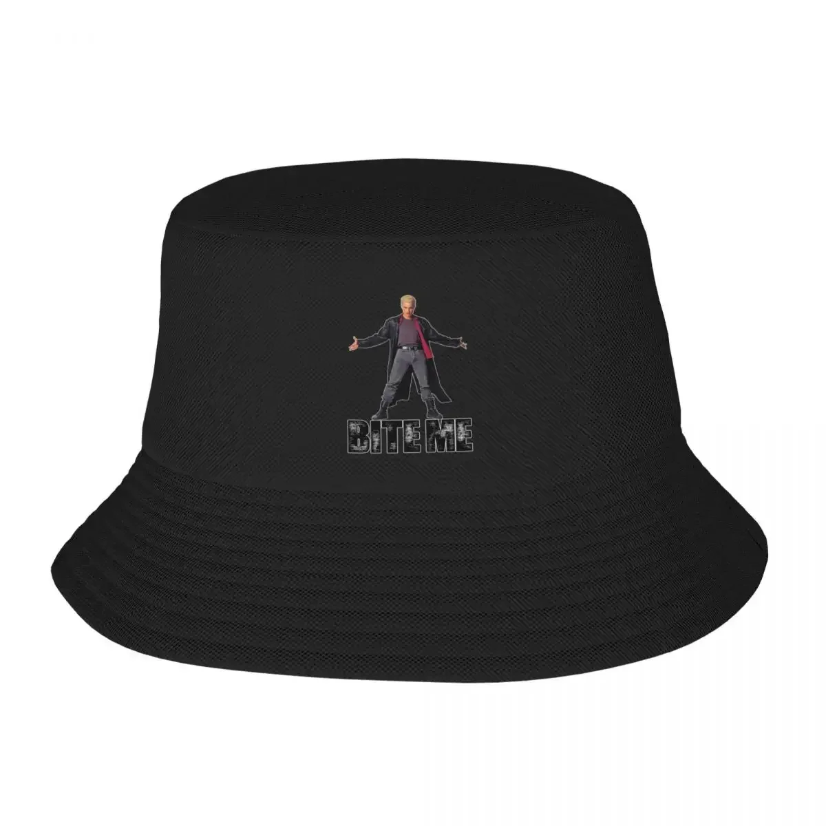 Retro Design，Spike From Buffy - Bite Me Bucket Hat Foam Party Hat Mountaineering Men Women's