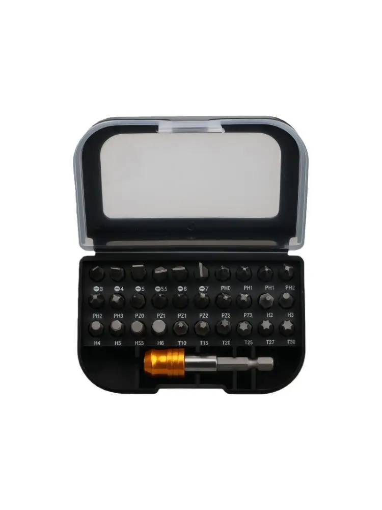 

652F Портативный набор отверток из 31 предмета с футляром для хранения магнитных бит и адаптером на хвостовик для технического