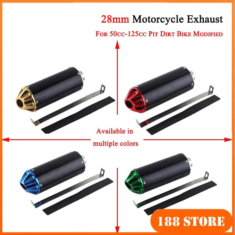 Premium 28mm Abgasanlage Abgasanlage Motorradzubehör 50cc 70cc 90cc 110cc 125cc