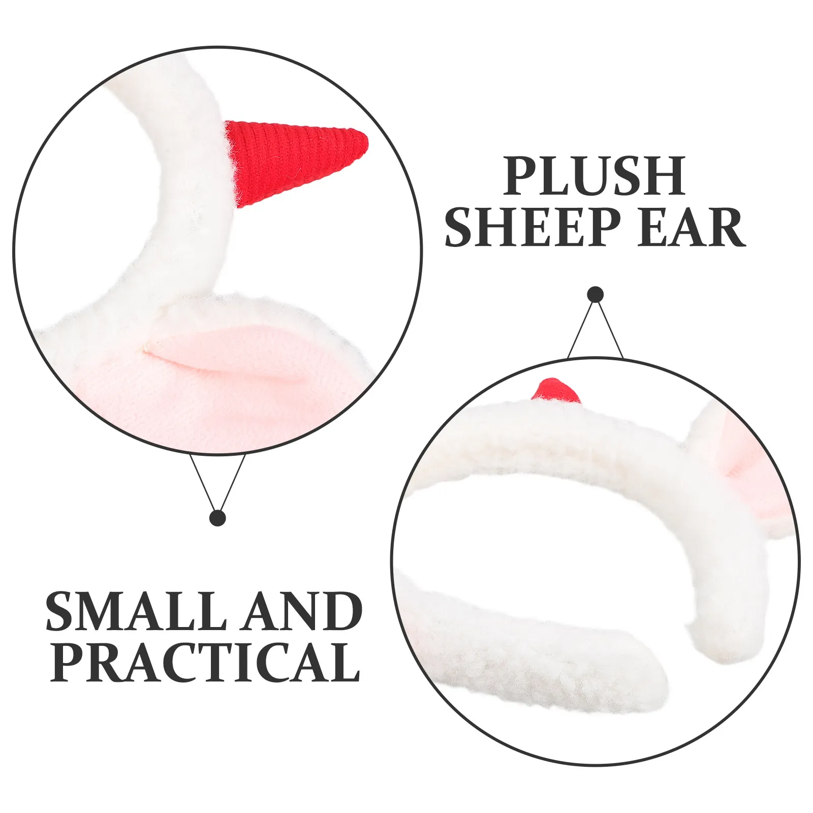 Sheep Ears Headband One Size Cute Cartoon Animal Hairband Festival Party Supplies Holiday Role Playing Hair Hoop