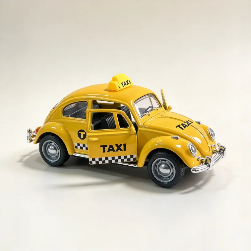 Retro Classic Taxi Alloy Car Model, Static Simulation Vehicle for Home & Office Display view 6