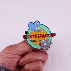 Animals Fight Enamelled Brooches Funny Cartoon Pins Backpack Lapel Badges Fashion Jewelry Accessories Festival Souvenir Gifts