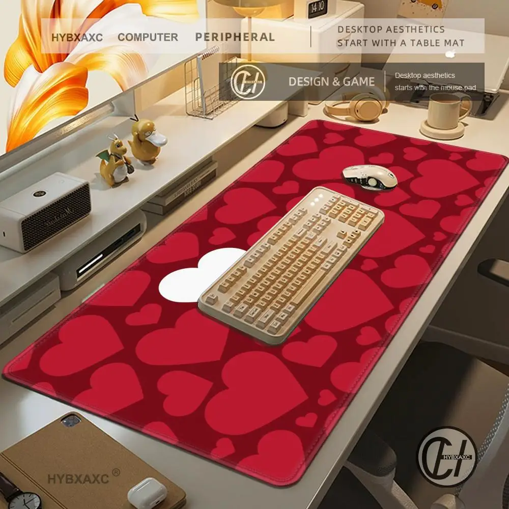 Loving Mouse Pad Cute HD Rubber Desk Pad Extended Gaming Keyboard Mat Large 90x40cm XXL Game HYBXAXC Big Table Pad Mouse Pad