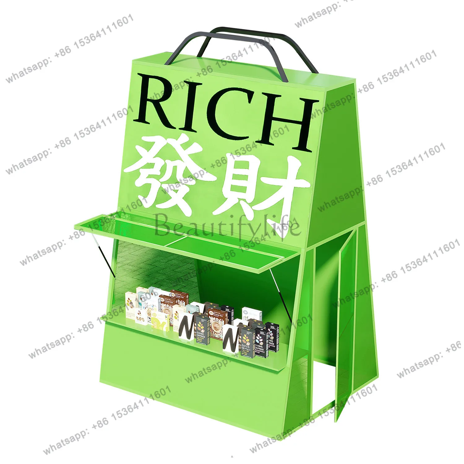 Stall Display Outdoor Commercial Street Sales Shelf Market Creative Activities Stall Rack