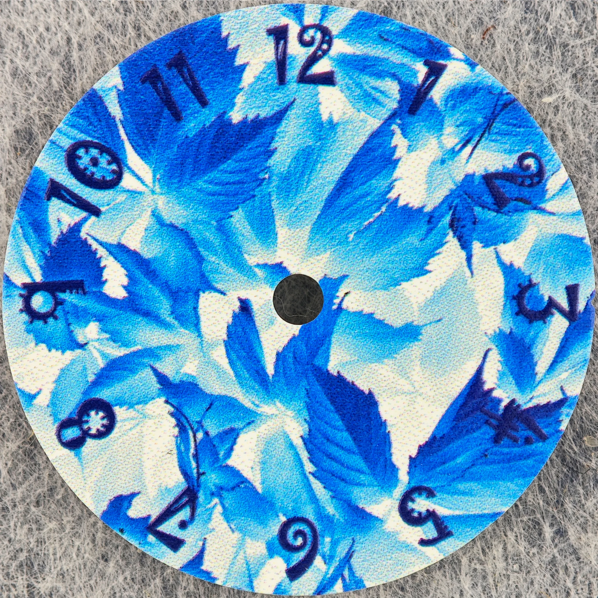 NH35 Dial 28.5mm Frosted Leaf Series Dial  Oumashi Original Design Compatible with NH35/NH36 Movements