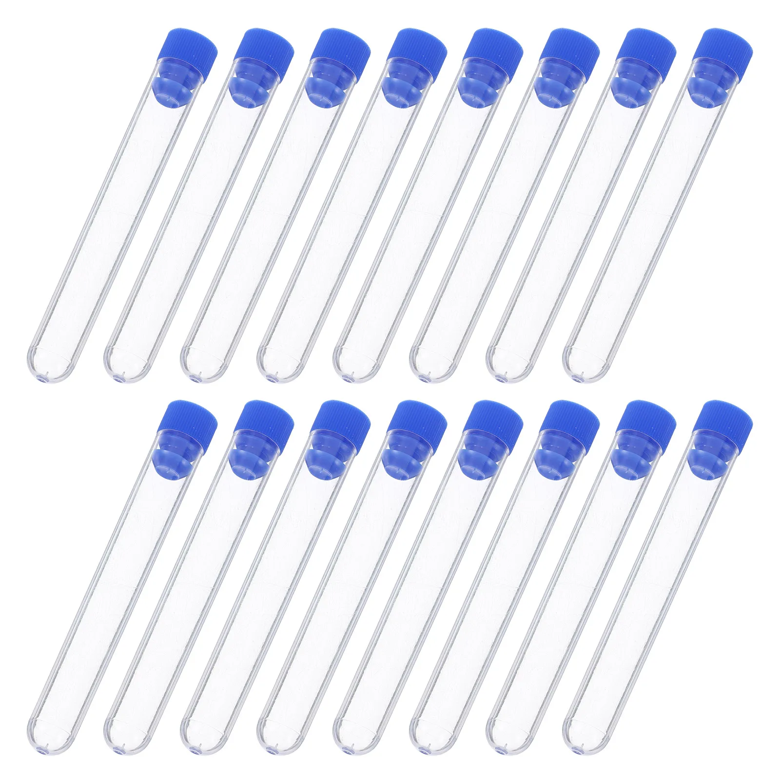 100 Pcs Sampling Tube Plastic Sample Test Tubes Storage with Caps Clear Replacements Empty