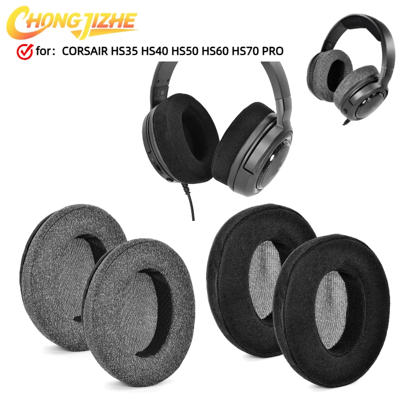

CHONGJIZHE Replacement Earpads Foam Ear Pads for CORSAIR HS35 HS40 HS50 HS60 HS70 PRO Headphones Earmuff/Earphone Sleeve Headset