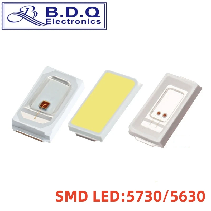 100 stks 5730 SMD LED 0.5 W Wit 6000-6500 K 60-65LM LED Lamp Kralen Maat 5630 Lichtgevende Diode Hoge Heldere Kwaliteit