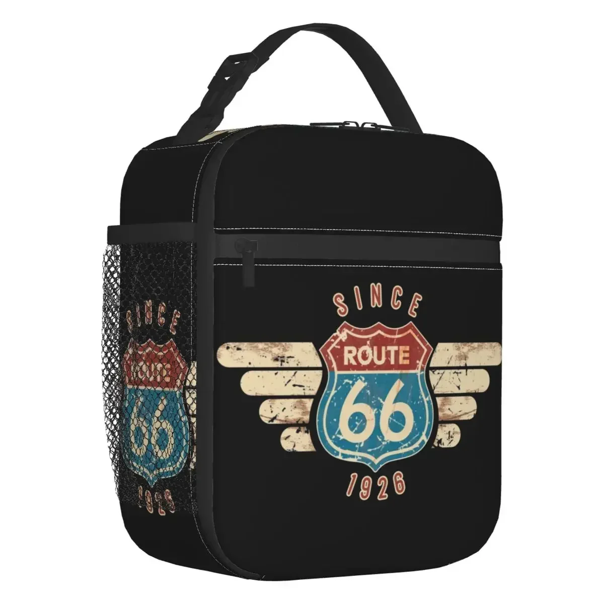 

Изготовленный на заказ знак Route 66, с 1926 года, ланч-сумка для мужчин и женщин, теплый изолированный ланч-бокс-холодильник для школьников