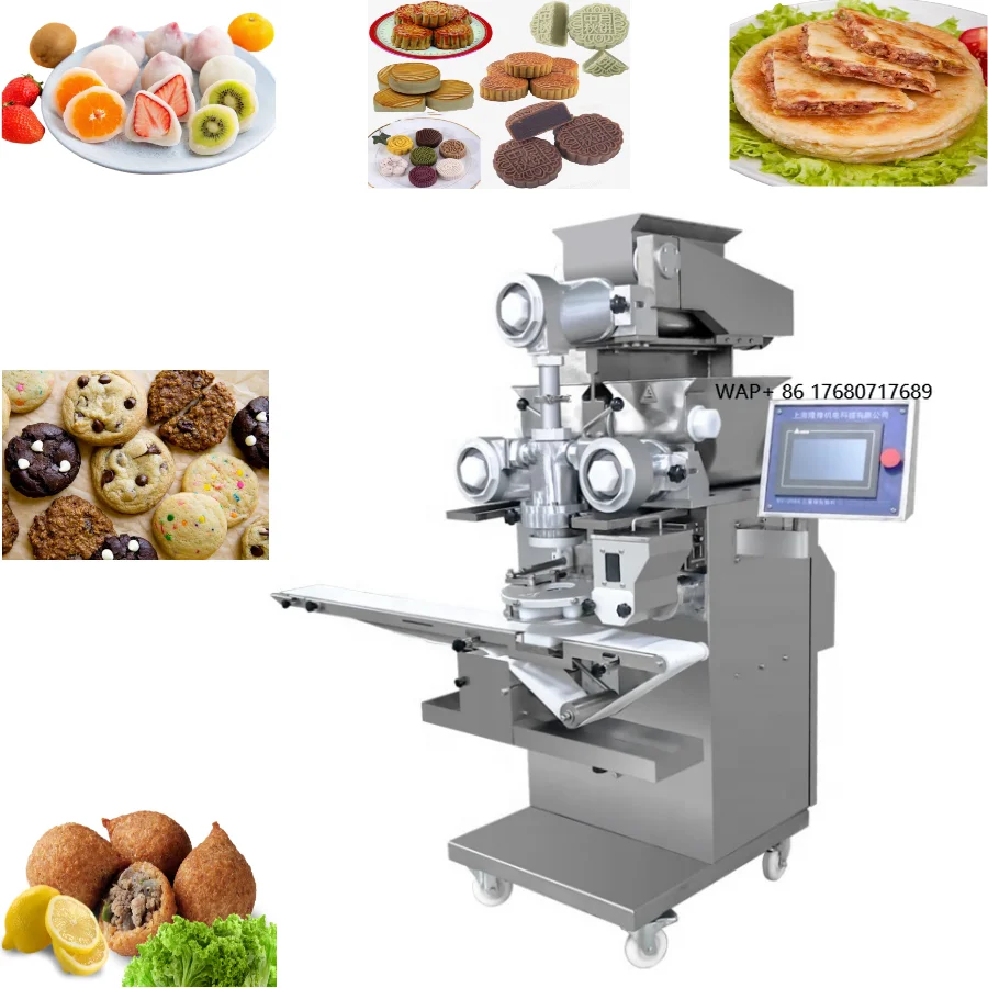 High Quality Automatic Multifunctional 220V Mooncake Biscuit Maker New Cookie Encrusting Machine for Home Use High Productivity