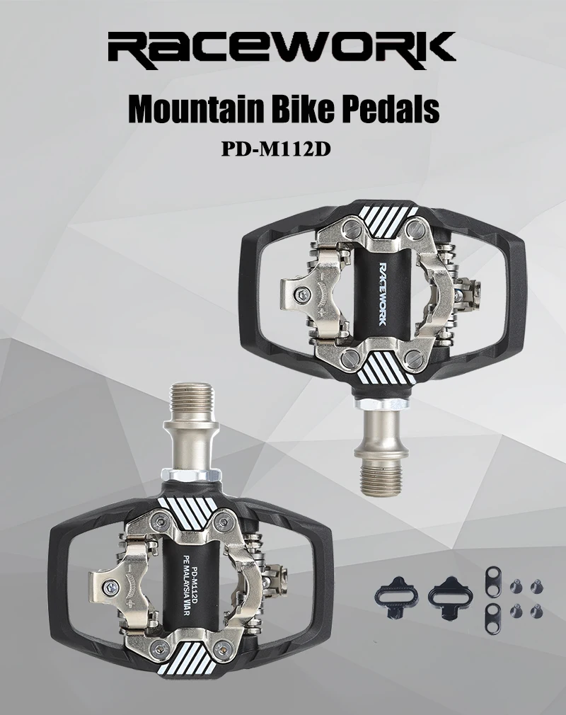 RACEWORK M8020 Pedal MTB Selbstsicherndes Pedal für SPD-System Mountainbike-Pedale mit Klampe für Shimano – Detail 2