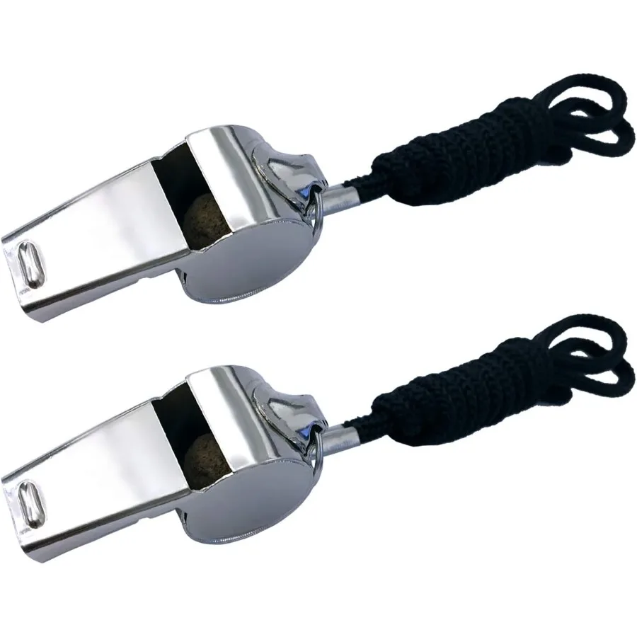 

Свистки из нержавеющей стали со шнурком Свисток спасателя Свисток рефери Металлический свисток Спортивный свисток Тренеры Свисток