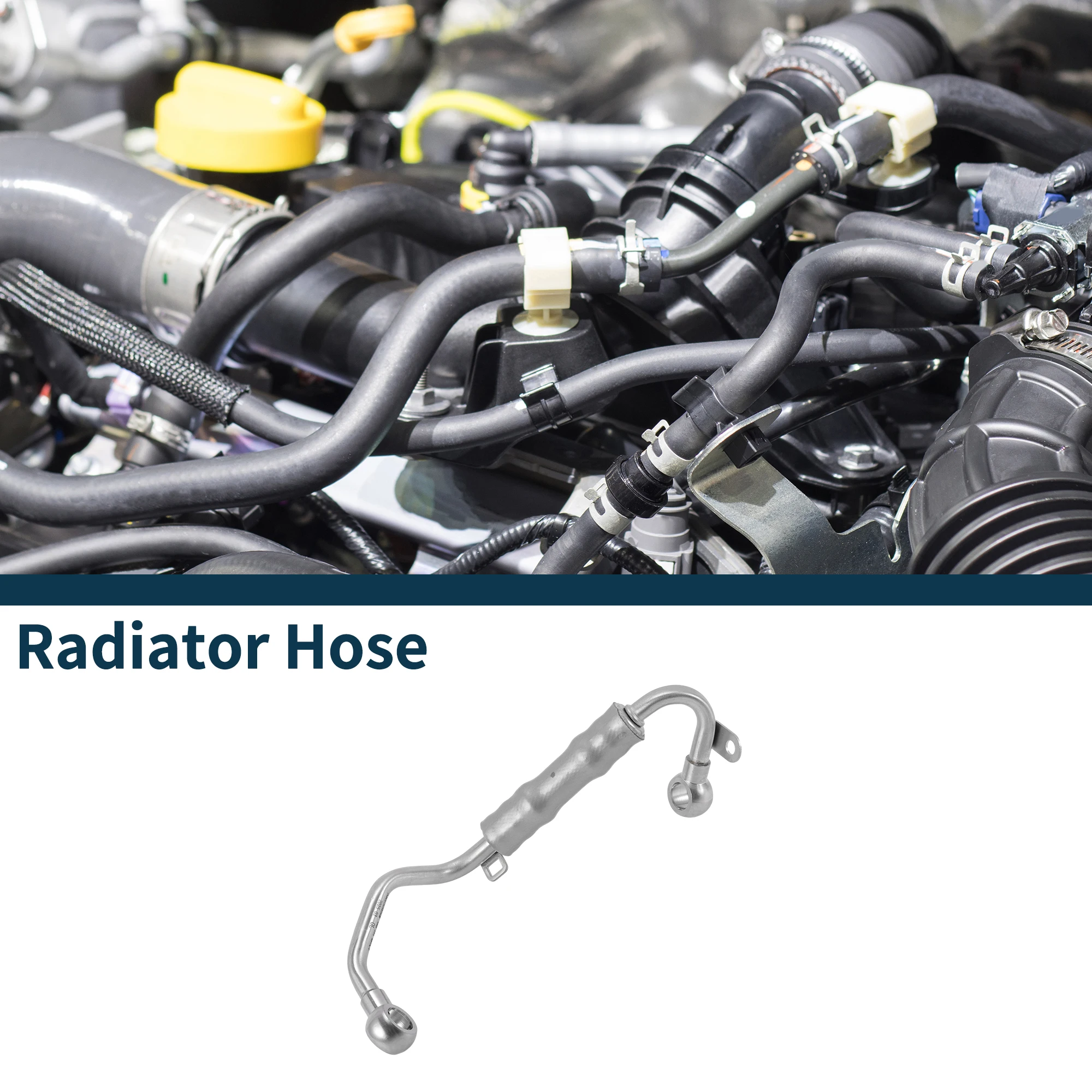 

Motoforti Radiator Hose Heater Hose Radiator Outlet Hose Pipe for Audi A4 07-15 No.06H121497A Iron Coolant Pipe Black 1 Pc