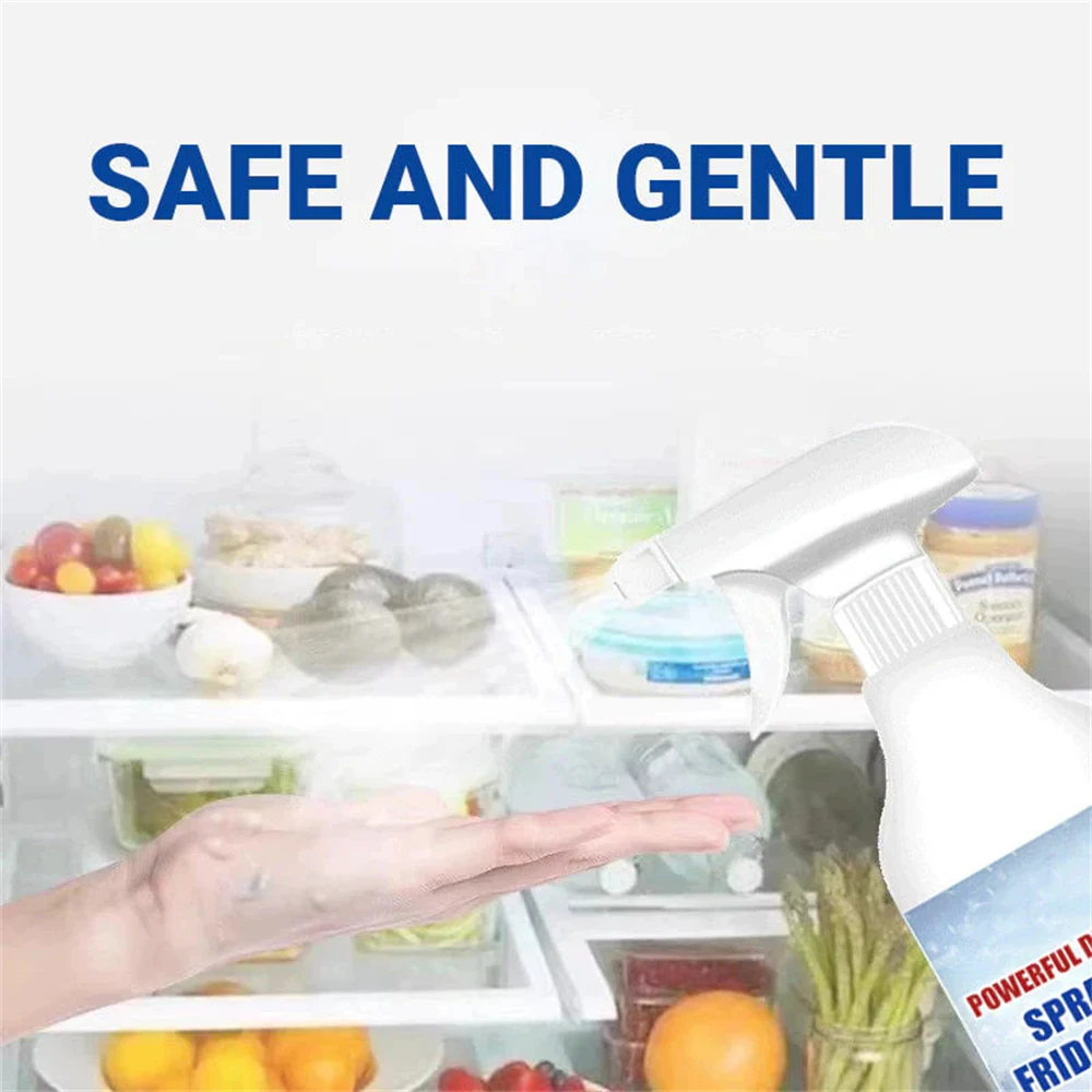 500 مللي ثلاجة إزالة الجليد وكيل إزالة الجليد الفريزر المنزلي رذاذ طازج تحسين سهل إبقاء نظافة الغذاء ذوبان استخدام منظف منزلي