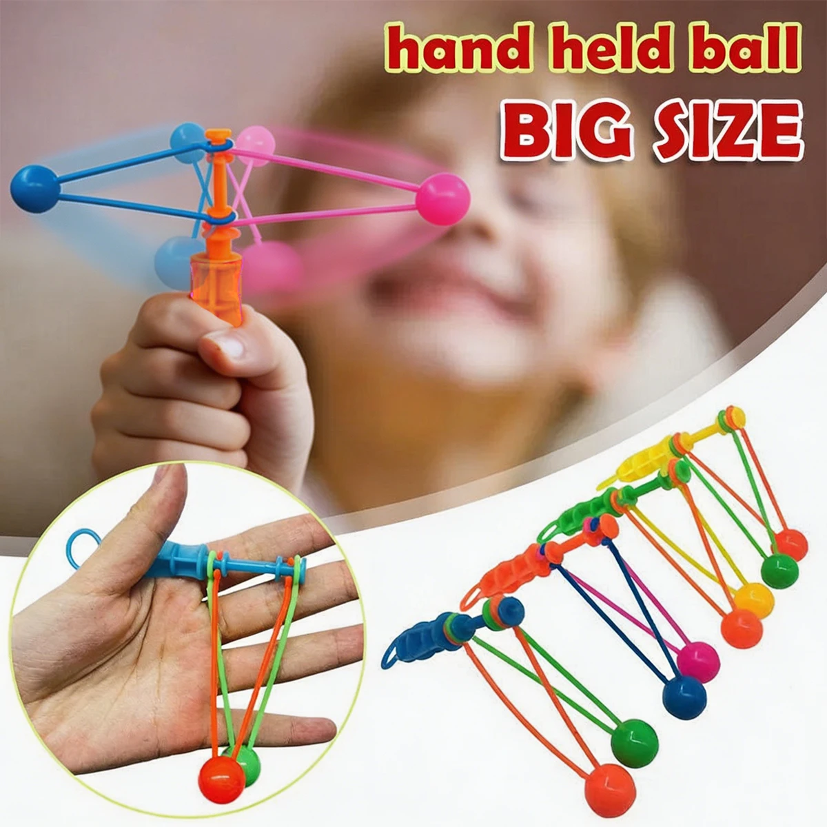 2/5/10 Piezas de Divertidas Pelotas de Goma de Manivela para Fiestas de Cumpleaños Infantiles, Regalo para Guarderías, Relleno de Bolsas de Piñata, Premio de Carnaval