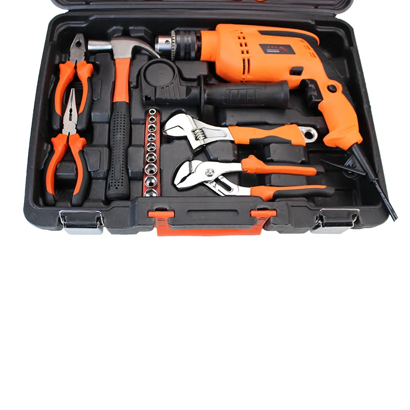 Lowest Price 56pcs Electric Tool Power Tools Box Set With Electric Drill Multimeter Electronic Tool Set Repair Kit