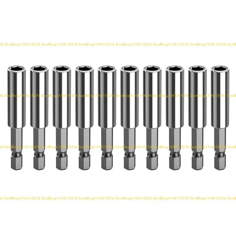 P9FB 1/10x強力な磁気ビットホルダー耐久性1/4インチHEXシャンクビットホルダー拡張パワードリルとインパクトドライバー用のセット