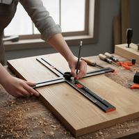 60CM High Precision Angle Ruler Woodworking Drill Bit Tools Punch Scribe Tool Jig Crossed-Cut Measuring Hole Gauge Ruler Ma G4Q1