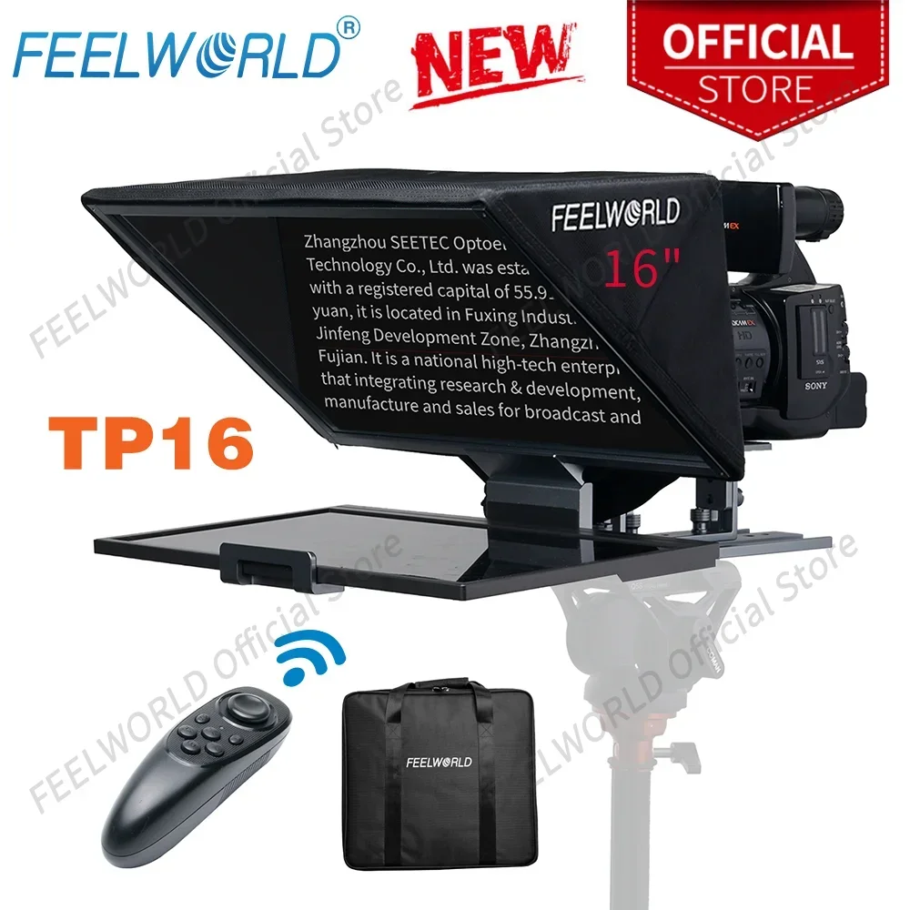 FEELWORLD TP16 16-inch Folding Teleprompter Supports Up to 16