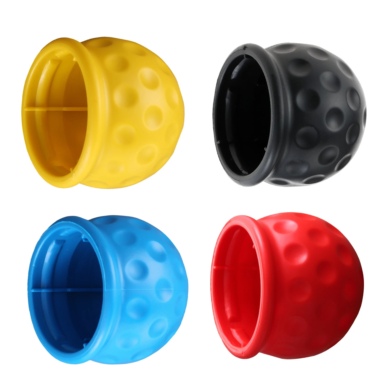 1Pc 50mm Rubber Tow Bar Ball Cover Cap Car Truck Trailer Tow Hitch Ball Protector Black Red Yellow Blue Tow Bar Cap Car Parts