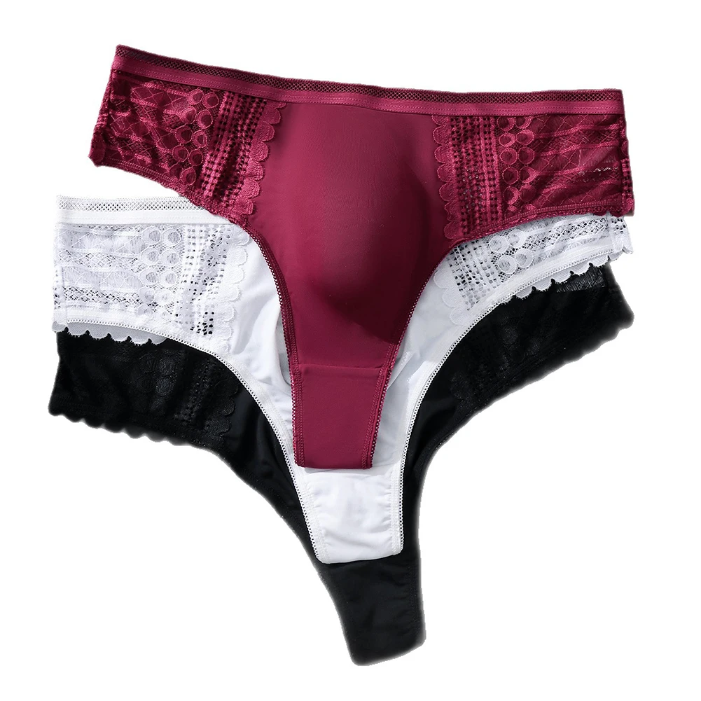 Image of Herren Sexy Nahtlose Eisseide Sehr Heiße Dessous G-String Tanga Unterwäsche für Männer 3D Bulge Pouch Einfarbiger Tanga Herren-Slip