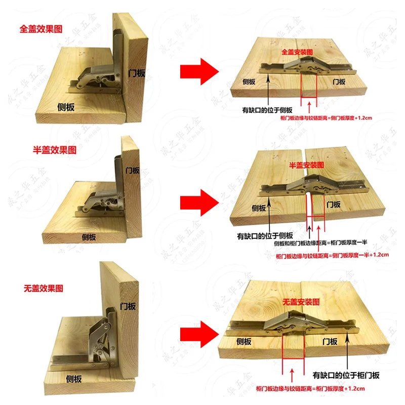 1 Pc Long Strip Car Engineering Accessories Simple Installation Hinge Bridge Furniture Free Opening 90 Degree Hinge